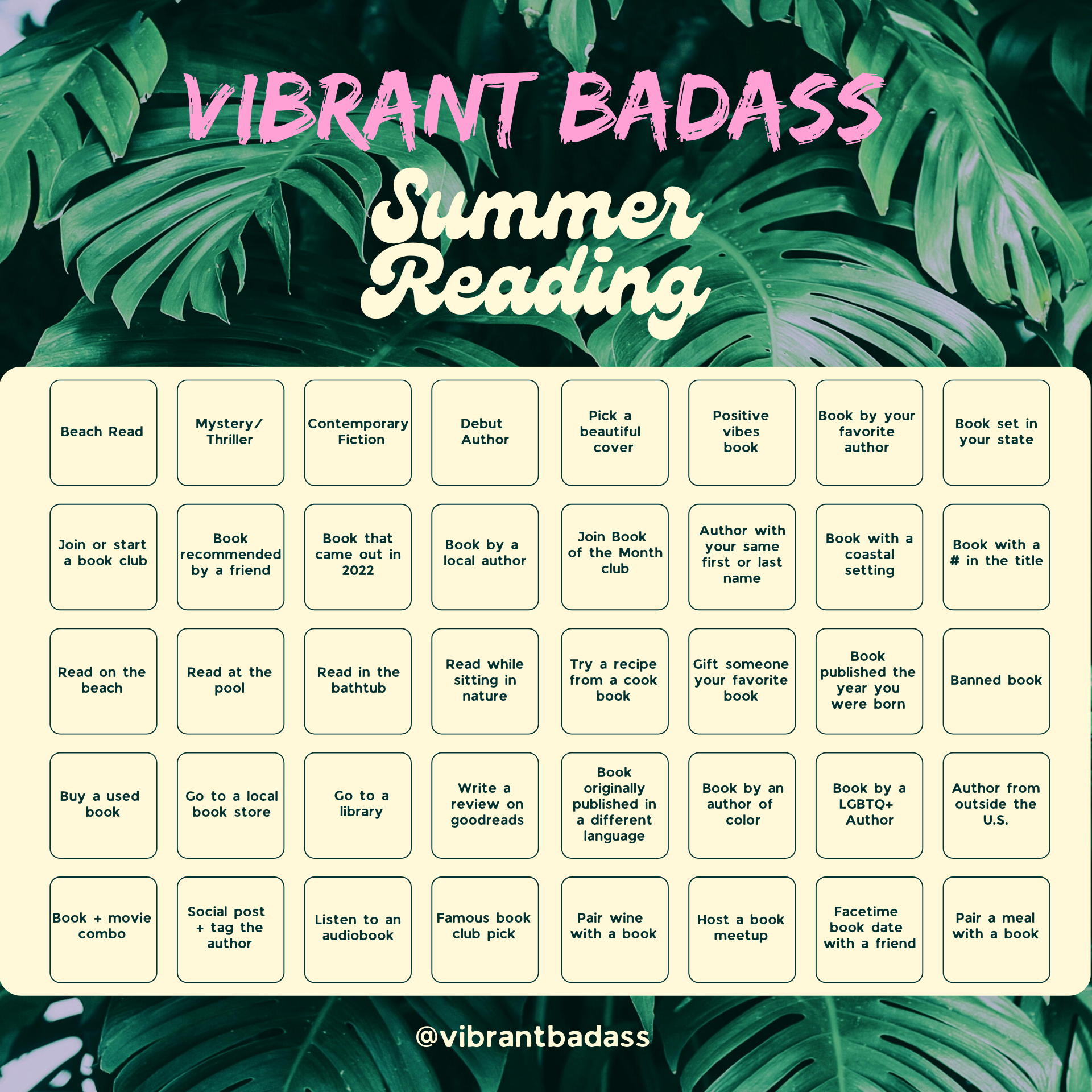 Vibrant Badass Summer Reading