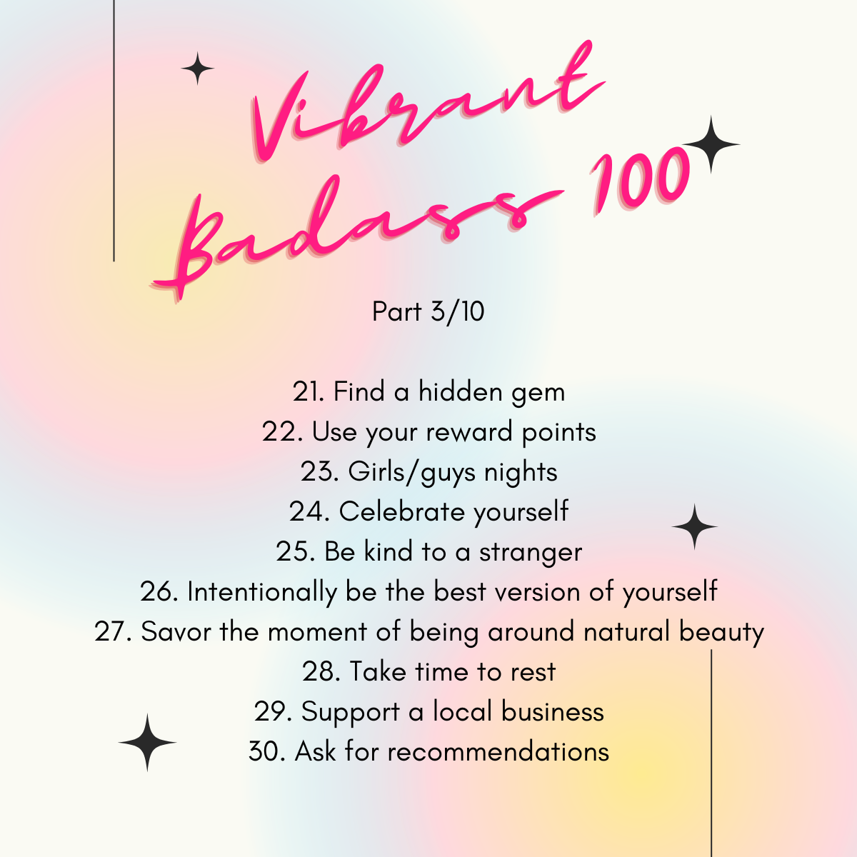 100 Day Challenge – Pt. 3