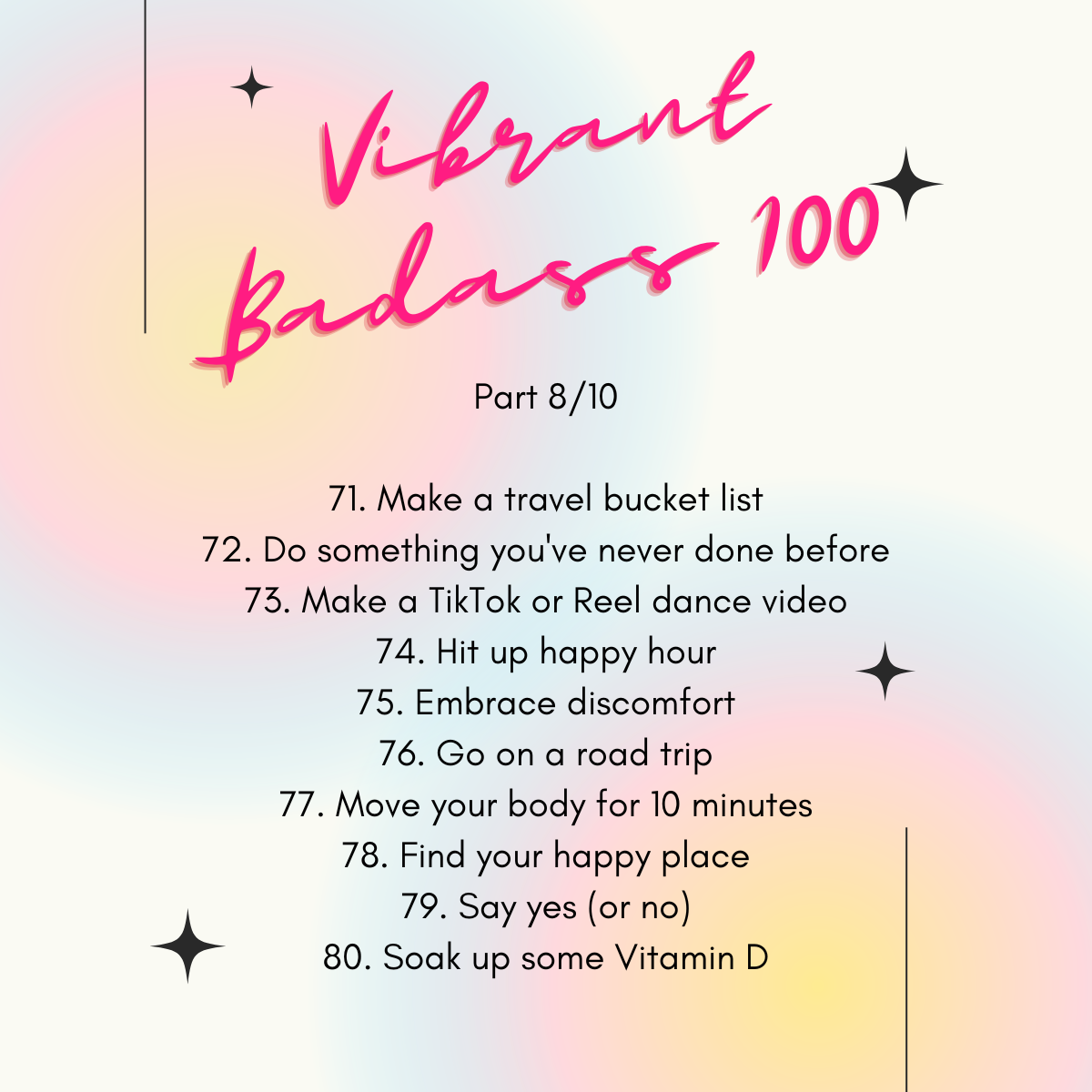 100 Day Challenge – Pt. 8